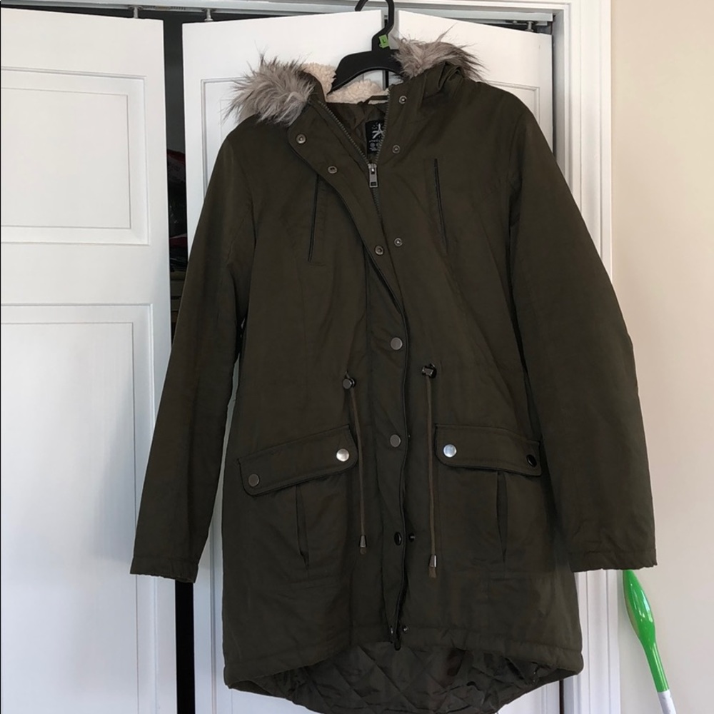Green long coat